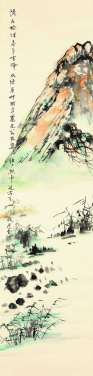 Snow in Elm City
Jao Tsung-i (1917–2018)
1988
Hanging scroll, Ink and colour on paper
H.138 x W.34 cm

Image courtesy of the Jao Tsung-I Petite Ecole